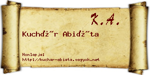 Kuchár Abiáta névjegykártya